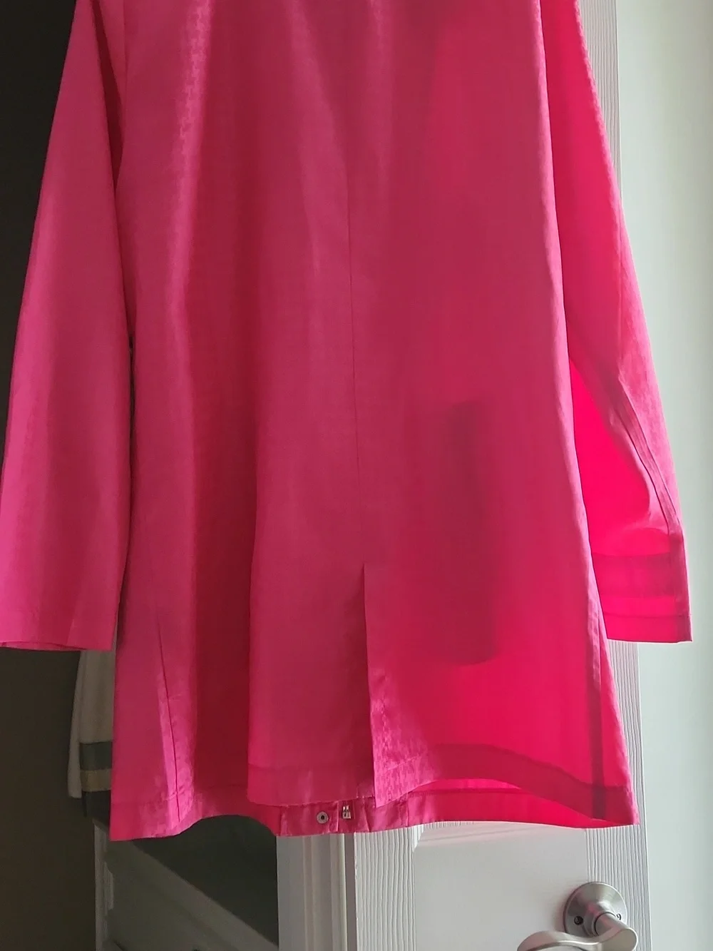 UBU Hot Pink Women's Lightweight Trench Coat - Picture 2 of 10